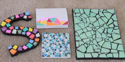 Making the beautiful mosaic artwork