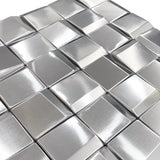 Silver Wall Backsplash Tile 3D Wall Panels Metal Mosaic Sheets for Wall Backsplash Hotel Lobby Bar【Pack of 5 Sheets】