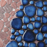 Pebbles Tile for Shower Floor Cobalt Blue Mosaic Tiles for Bathroom Flooring【Pack of 5 Sheets】