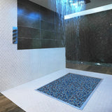 Pebbles Tile for Shower Floor Cobalt Blue Mosaic Tiles for Bathroom Flooring【Pack of 5 Sheets】