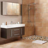 Yellowstone Matte Ceramic Pebbles Tile for Shower Floor Bathroom Backsplash Mosaic Art Tile【Pack of 5 Sheets】