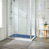 Pebbles Tile for Shower Floor Cobalt Blue Mosaic Tiles for Bathroom Flooring【Pack of 5 Sheets】