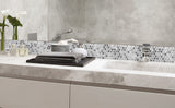 Silver Hexagon Stainless Steel Mosaic Tile Kitchen Backsplash Bathroom Shower Floor Accent Wall【Pack of 5 Sheets】