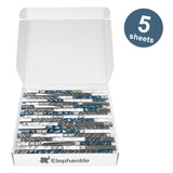 Teal Blue Interlocking Glass Mosaic Tiles for Kitchen Backsplash Bathroom Wall【Pack of 5 Sheets】