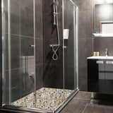 Leopard Tan Beige Ceramic Pebble Mosaic Tile Shower Floor Tile Wall Backsplash Mosaics【Pack of 5 Sheets】