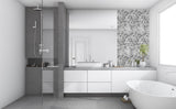 Silver Hexagon Stainless Steel Mosaic Tile Kitchen Backsplash Bathroom Shower Floor Accent Wall【Pack of 5 Sheets】