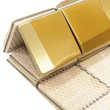 Gold Wall Backsplash Tile 3D Wall Panels Metal Mosaic Sheets for Wall Backsplash Hotel Lobby Bar【Pack of 5 Sheets】