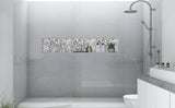 Silver Hexagon Stainless Steel Mosaic Tile Kitchen Backsplash Bathroom Shower Floor Accent Wall【Pack of 5 Sheets】