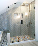 Spring Matte Tiles Ceramic Pebbles for Shower Floor Bathroom Backsplash Mosaic Art Tile【Pack of 5 Sheets】