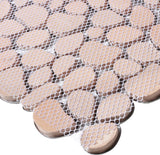 Golden Metal Pebble Mosaic Tiles,Stainless Steel Backsplash Tile,Gold Wall Tiles for Kitchen Bathroom Shower Backsplash【Pack of 5 Sheets】