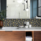 Blujellyfish Backsplash Tile for Kitchen Bathroom Penny Round Mosaic【Pack of 5 Sheets】