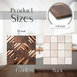 Blujellyfish 3D Antique Copper Tile for Backsplash Accent Wall Real Bronze Mosaic【Pack of 5 Sheets】
