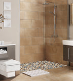 Yosemite Matte Pebble Stone Tiles for Shower Floor Bathroom Mosaic Tile Extremely Non Slip PT81【Pack of 5 Sheets】