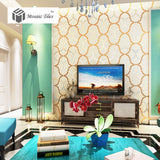 TST Mosaic Collages Goleden Silver Curve Wall Puzzle Parquet Hand Craft Mosaic Pictures