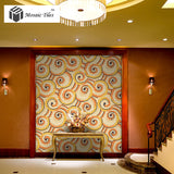 TST Mosaic Collages Golden Auspicious Clouds Parquet Crystal Glass Wall Backsplash