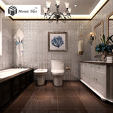 TST Mosaic Collages Chrome Silver Bead Curtains Crystal Glass Tiles
