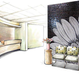 TST Mosaic Mural Black & White Sunflower Modern Unique Design Wall