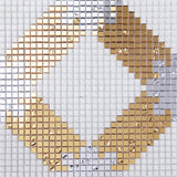 TST Mosaic Collages Goleden Silver Diamond Crystal Glass Parquet Mosaic Tiles Wall Deco