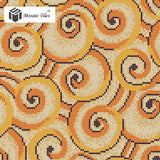 TST Mosaic Collages Golden Auspicious Clouds Parquet Crystal Glass Wall Backsplash