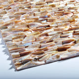 TST Freshwater Shell Tiles Natural Mother of Pearl Tile Brown Iridescent Bath Background Decor Art