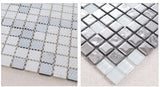 TST Mosaic Collages Silver Vine Leaves Beautiful Pattern Deco Art Mosaic Tiles
