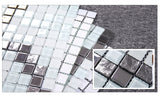 TST Mosaic Collages Goleden Silver Curve Wall Puzzle Parquet Hand Craft Mosaic Pictures
