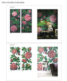 TST Mosaic Collages Classic Peony Flowers Crystal Glass Interior Design Wall Backsplash Black White