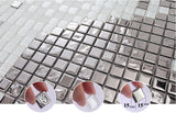 TST Mosaic Collages Big Flower Silver Rose Crystal Glass Wall Deco Art Mosaics