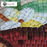 TST Mosaic Mural Crystal Glass Blue Peacock Elegant Background Wall Deco