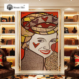 TST Mosaic Murals Famous Picture The Queen's Portrait Abstract Cartoon Figure Art Wall Design