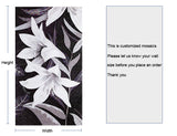 TST Mosaic Mural Black & White Lily  Beautiful Flower Parquet Modern Art Wall