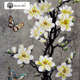 TST Mosaic Murals Butterfly Flowers Mirror Background Mosaic Picture TSTBSM012