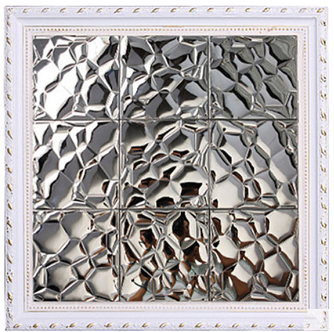 TST Stainless Steel Mosaic Tile Silver Uneven Surface Kitchen Background Remodeling Art