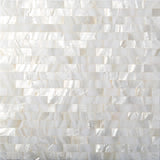 TST Mother Of Pearl Tiles White Subway Kitchen Backsplash Art Deco Mesh Shell Tiles