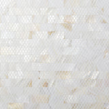 TST Mother Of Pearl Tiles White Subway Kitchen Backsplash Art Deco Mesh Shell Tiles