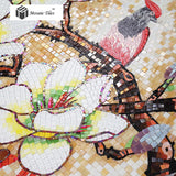 TST Mosaic Murals Long Tail Lucky Birds & Flowers Unique Design Customized Mosaic Picture