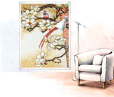 TST Mosaic Murals Long Tail Lucky Birds & Flowers Unique Design Customized Mosaic Picture