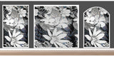 TST Mosaic Murals Black & White Flower Handcraft Unique Art Home Hotel Wall Deco
