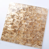 TST Freshwater Shell Pad Tiles Golden Natural Mother Of Pearl Tiles Luxury Subway Kitchen Backsplash