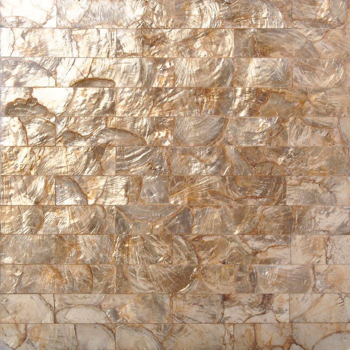TST Freshwater Shell Pad Tiles Golden Natural Mother Of Pearl Tiles Luxury Subway Kitchen Backsplash