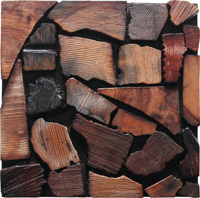 TST  Irregular Tiles Wooden Mosaic Panel Wall Unique Remodeling mosaic Art