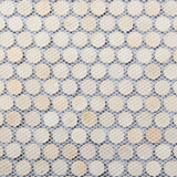 TST Stainless Steel Mosaic Tile Silver Round Chips Backsplash Living Room Wall Decor