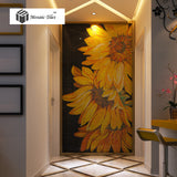TST Mosaic Mural Sunflowers Parquet Unique Art Background Wall Decor