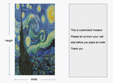 TST Mosaic Murals Van Gogh Oil Painting The Starry Night Blue Parquet Famous Picture