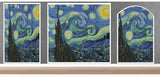 TST Mosaic Murals Van Gogh Oil Painting The Starry Night Blue Parquet Famous Picture