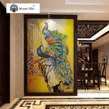TST Mosaic Mural Peacock Flower Home Hotel Wall Deco Art Mosaic TSTBSM006