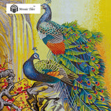TST Mosaic Mural Peacock Flower Home Hotel Wall Deco Art Mosaic TSTBSM006