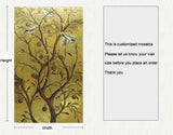 TST Mosaic Mural Golden Flower And Birds Customize Picture Art Parquet Mosaic
