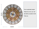 TST Mosaic Mural Golden Hall Ceiling Floor Sequence Pattern Round Art Deco Mosaic