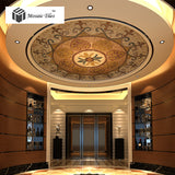 TST Mosaic Mural Golden Hall Ceiling Floor Sequence Pattern Round Art Deco Mosaic